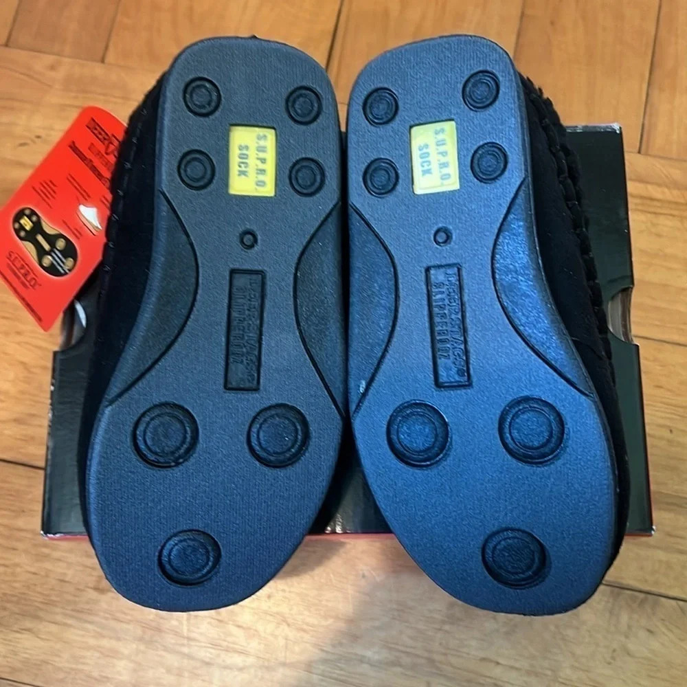 Deer Stags Black Quilted Comfort Slippers Kid Size 12M